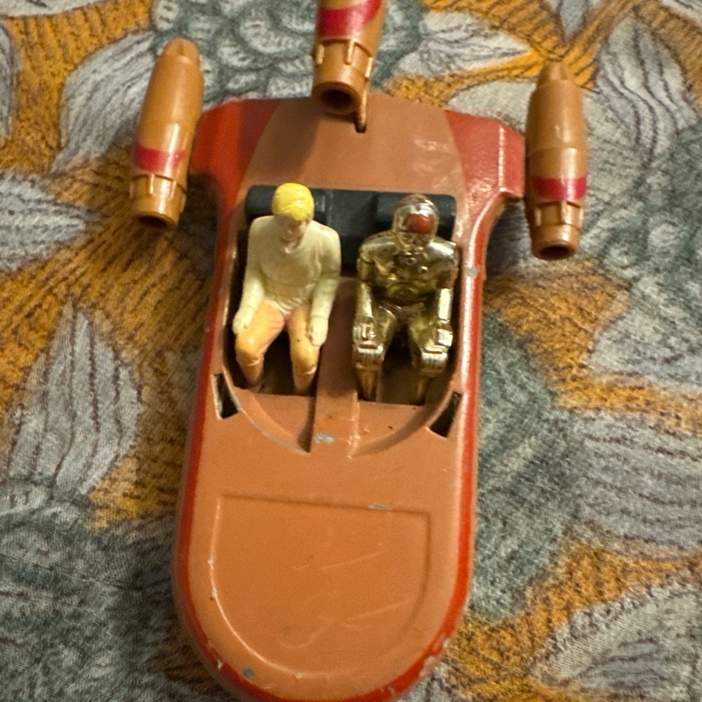 Star Wars Orange and Brown Hovercraft with Figures